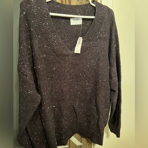 Old navy sweater. Black with white specks